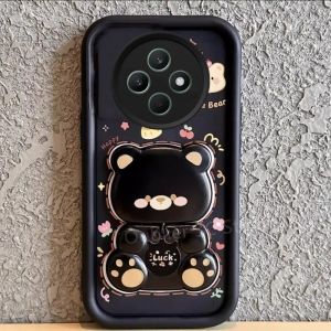 Phone Case Tecno Spark 30C 20C Spark 30 Pro 20 Pro 5G 4G New Casing Cute Cartoon Bear with Swivel Mirror Stand Creative Drop-proof Silicone Soft Case Back Cover 2025