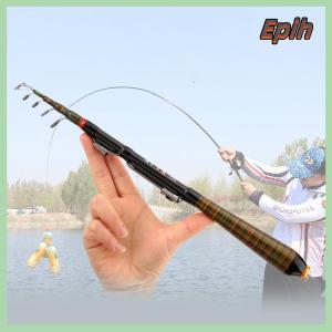 [Epih] 1.2m-2.4m Portable Mini Telescopic Fishing Rod Spinning Fly Carp Fishing Carbon Fiber Rock Travel Jig Rod