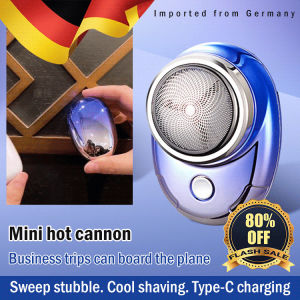 2023 New Portable Electric Shave Gradient Space Stone Gradient Mini Shaver for Men Pocket Size Portable Wet and Dry Shaver USB Mini Shaver Electric Shaver Easy One-Button Use