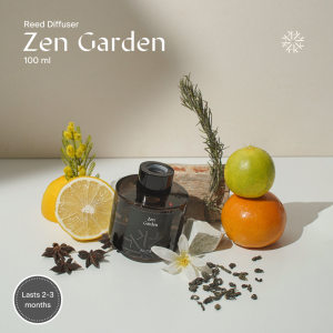 KUNI Living Reed Diffuser Aromatheraphy - Zen Garden 100ml | Housewarming Gift | Wedding Gift | Hampers