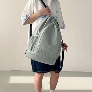 Multifunctional Lightweight Drawstring Casual Sports Backpack Outdoor Large Capacity Double Shoulder