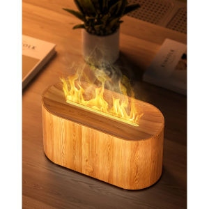 💨 Pelembap Udara Mini & Flame Aromatherapy Diffuser | 7-Color LED USB Humidifier with Timer 香薰机