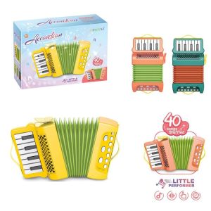 DOWNA Nhựa Đồ chơi đàn accordion 10 phím 8 âm trầm Nhạc cụ cho trẻ em Tương tác Trẻ  biết đi
