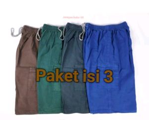 PROMO....!!!! PAKET ISI 3PCS cargo kanvas pendek//celana cargo pendek santai