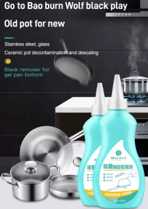 Heavy grease cleaner gel remover for black stains scorch stains black pan cleaner