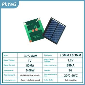 PkYeG 1pcs DIY sạc xách tay Micro năng lượng mặt trời hệ thống 1V 5V panel năng lượng mặt trời polysilicon cho ngoài trời Pin sạc