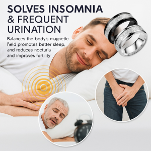 Mens Titanium With Frosted Pattern Health Care Ring Bring Good Luck Adjustable Natura Fashionable Healthy Ring Couple Ring