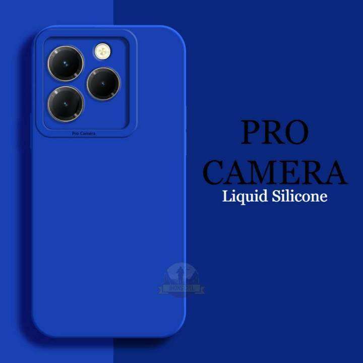 Case Casing Infinix Hot 40 Pro 2024 Softcase Macaron Liquid Silicone Squere Protect Camera 7058