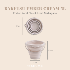Ember Baskom Lipat Karet Foldable Serbaguna Cuci Sayur Pakaian Kamar Mandi Outdoor TATARUMA BAKETSU