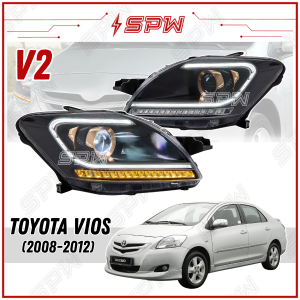 Toyota Vios (2008-2012) V2 Head Lamp Head Light Headlamp Headlight Projector Dynamic LED Daylight DRL Running Signal Vios Dugong NCP92/93 2008 2009 2010 2011 2012