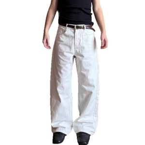 IEFB Mens Jeasn New Summer American Style Straight Leg Wide Leg Solid Color Simple Folding Male Casual Trousers 2026 9W21962026