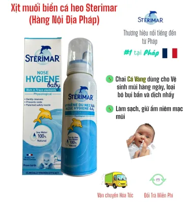 Xịt muối biển Cá Heo Cá Vàng Sterimar 100ml cho bé 3 tháng đến 3 tuổi và người lớn