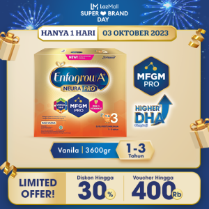 Enfagrow A+ 3 Susu Formula Anak Usia 1-3 Tahun Rasa Vanila 3600gr