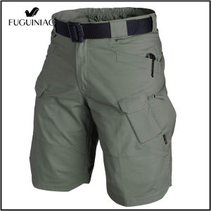 FUGUINIAO Mens Cargo Shorts Cotton Outdoor Camo Pants military short pants men jeans Waterproof Mens Tactical Camouflage Pocket Breathable Quick-dry sweatpants Casual Short Cargo Pants
