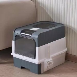 Cat Toilet Litter Foldable Enclosed UV Sterilization Deodorization And Top Door For Cats