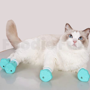 4pcs Multi-use Cat Washable Boots Cat Silicone Shoe Claw Caps For Cats for Pet Comfortable Anti-scratch Cat Shoes