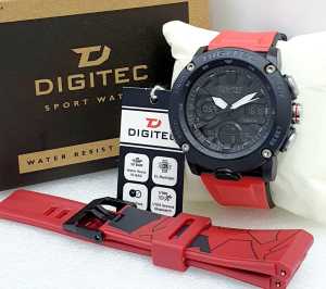 AJ SHOP Jam Tangan Termurah Digitec DA2094T Dualtime Pria Rubber Strap Sporty ORIGINAL