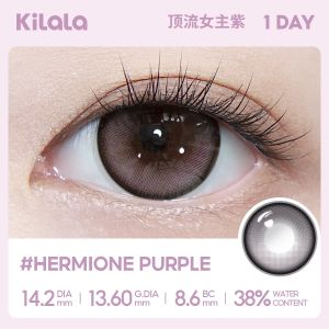 Kilala 2pcs Daily Disposable 1 Day Lens Soft Color Contact Lenses Cosmetic Contact Lenses 38%14-14.2mm Gifted Grey/Gifted Brown/Valor Blue Contact Lenses