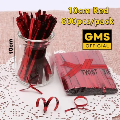800pcs Pack Twist Tie Wire Metallic String Rope Packing Goodies Candy Gold Silver Ribbon Ikat Dawai Pengikat Bunga Telur
