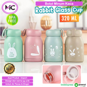 Botol Minum Kaca Mini Karakter Termos Bekal Air Minum Anak Sekolah Tumbler Air Panas Dingin Dengan Kardus Box