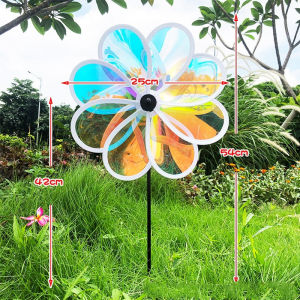 【Tap-Yee】กังหันลม กังหันลมพลาสติก DIY ของเล่นกลางแจ้ง กันแดด กันน้ํา หลากสี สำหรับประดับสวน