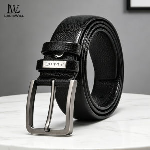 LouisWill Mens Belt Business Leisure Belt Split Cowhide Waist Belt Business Pant Belt Stylish Simple Nice Waistband Durable