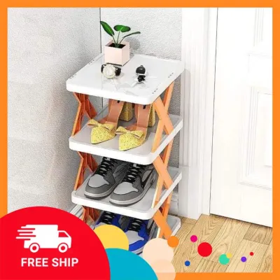 [HOT+FREE SHIP] Kệ để giày dép chữ X thông minh 5 tầng có thể tháo lắp gấp gọn
