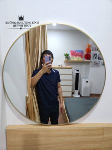 Gương treo tường cao cấp HÀNG VIP CÓ SẴN gương nhà tắm khung kim loại mạ vàng gold luxury siêu sang