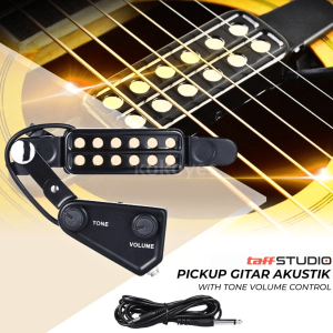BERGARANSI TaffSTUDIO Pickup Gitar Akustik tempel With Tone Volume Control P 011