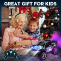 RC Cars 1:16 Remote Control Car for Boys 4-7 8-12,All Terrain Rechargeable Remote Control Truck for Kids, 2.4GHz Rc Monster Truck with Bodylight&Music&Spray, 20KM/H Car Toys for Ages 5-7, 8-13 Purple. 