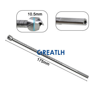 GREATLH Orthopedic Cannulated Drill Bit for Femur Medical Femoral Cannulated Drill Bits Vet Orthopedic Instrument