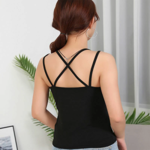 All-matching Solid for Tank Tops for Women Fashion Double Straps Camis Crop Tops Casual Sleeveless T-shirt Sport Vest To