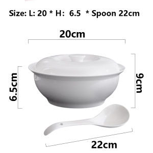 1000ml Large Porcelain Classic Stock Pot 20cm Ceramic Tureen Pot With Cover & Spoon