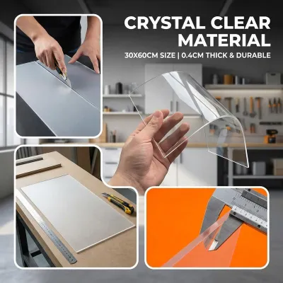 Clear Acrylic Sheet 30x60x0.4cm (1x2ft) Transparent Board for DIY Crafts and Display 【Local shipping】