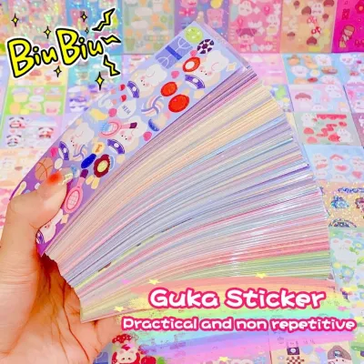 [COD] 200 lembar/100 lembar/50 lembar Berbagai Kartun Shiny Stiker Set Mahasiswa Hias DIY Bahan Stiker Lucu