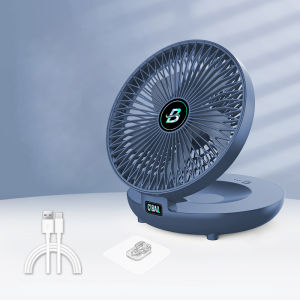 Portable Wall-Mounted Electric Folding Fan Mini Electric Fan Portable USB Rechargeable Air Circulation Desktop Fan Mini Cooling Fan