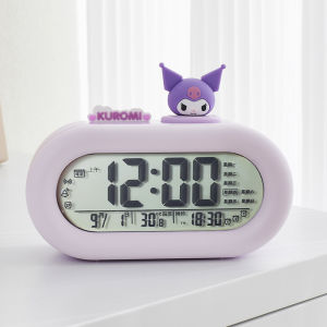 I know Official Sanrio Digital Alarm Clock for Students - Perfect for School Dorms Featuring Hello Kitty My Melody Cinnamoroll and Kuromi Characters