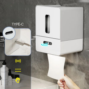 Induction Toilet Paper Holder Automatic Tissue Wall Mounted Paper Dispenser Roll Up Toilet Paper Bathroom Accessories