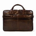 Royal Bagger New 15inch Laptop Bag for Men Genuine Cow Leather Casual Retro Handbag Business Briefcase Large Capacity Crossbody Bag. 