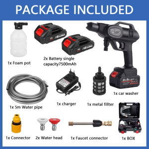 24V battery Portable Car Washer High Pressure wireless Car Washer Clean Water gun Car Washing Machine