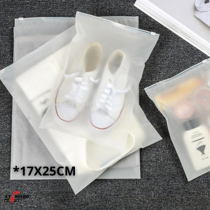 [17X25] Ziplock Pouch Travel Polos Zipper Storage Bag Tas Pemisah Barang Tebal