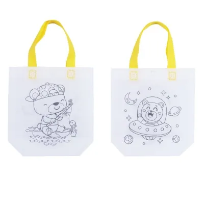 Loot Bags For Birthday Coloring Bag For Kids DIY Graffiti Bag Handmade Painting Bag Children Arts Educational Toys