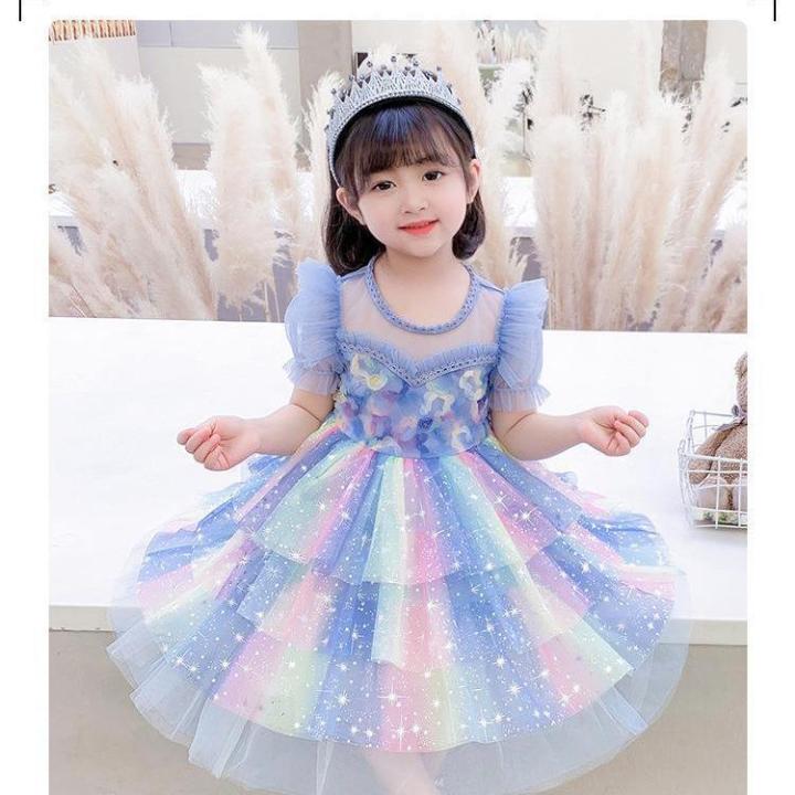 ALENA Gaun Budak Perempuan Kid Dress Princess Dress Girls Summer Dress ...