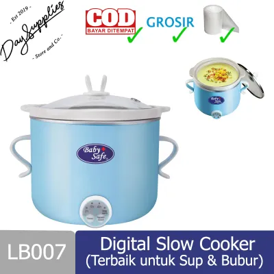 Baby Safe LB007 Digital Slow Cooker 0.8 L (Terbaik untuk Sup & Bubur) warna BIRU
