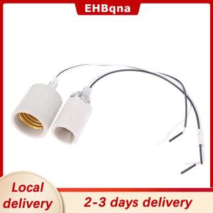 [COD]  HOT SALE Ship within 24 hours E14 E27 Ceramic Screw Lamp Holder LED Light Heat Resistant Adapter Home Use Round Socket For Bulb Base With Cable