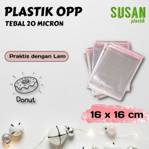 PLASTIK OPP 16X16 (SEAL/ LEM) TEBAL 20 MIC/ PLASTIK KEMASAN ROTI/ PLASTIK BAJU GARMEN