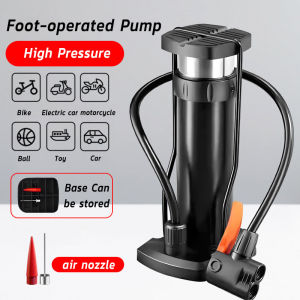 Foot pump Foot Tire Pump Bike Ultra-Light Steel High Pressure Air Pump Mini Bicycle Tire Inflator Pump Bicycle Pump Bike Air Pump
