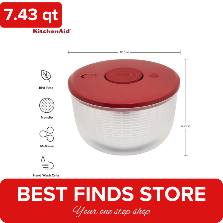KitchenAid Universal Salad Spinner with Pump Mechanism and Large Bowl