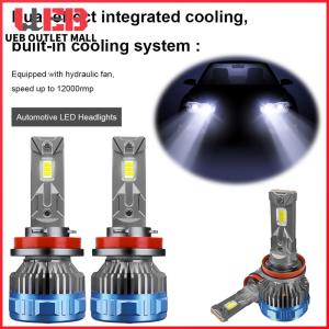 UEB 2 ชิ้น LED ไฟหน้าหลอดไฟ 60000LM H4/H7/H11 Super Bright รถ 60 วัตต์ DC 10-32 โวลต์ Super Bright หลอดไฟ IP67 กันน้ำ