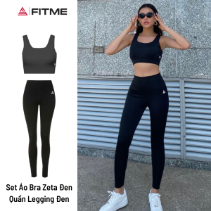 Bộ đồ tập gym Fitme áo bra thể thao nữ Zeta quần legging dài nâng mông cao cấp